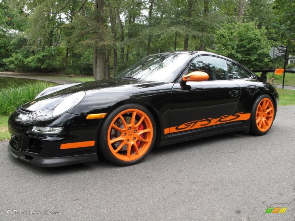 Black/Orange 2007 Porsche 911 GT3 RS Exterior Photo #85791739