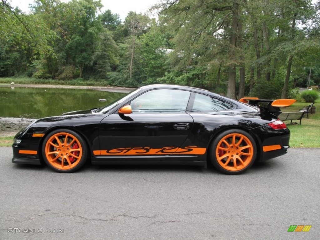 Black/Orange 2007 Porsche 911 GT3 RS Exterior Photo #85791787