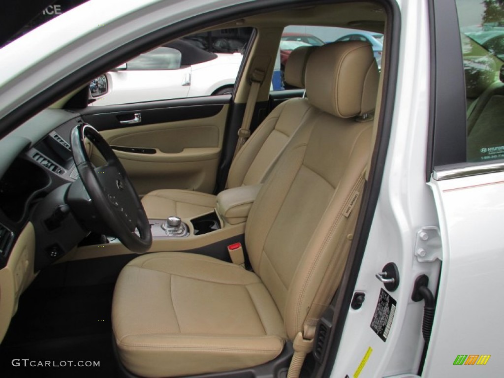 2011 Genesis 4.6 Sedan - White Satin Pearl / Cashmere photo #8