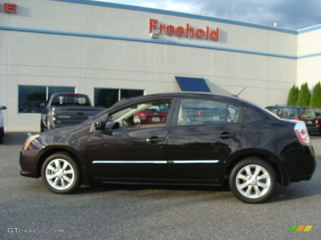 2010 Sentra 2.0 SL - Espresso Black Metallic / Beige photo #3