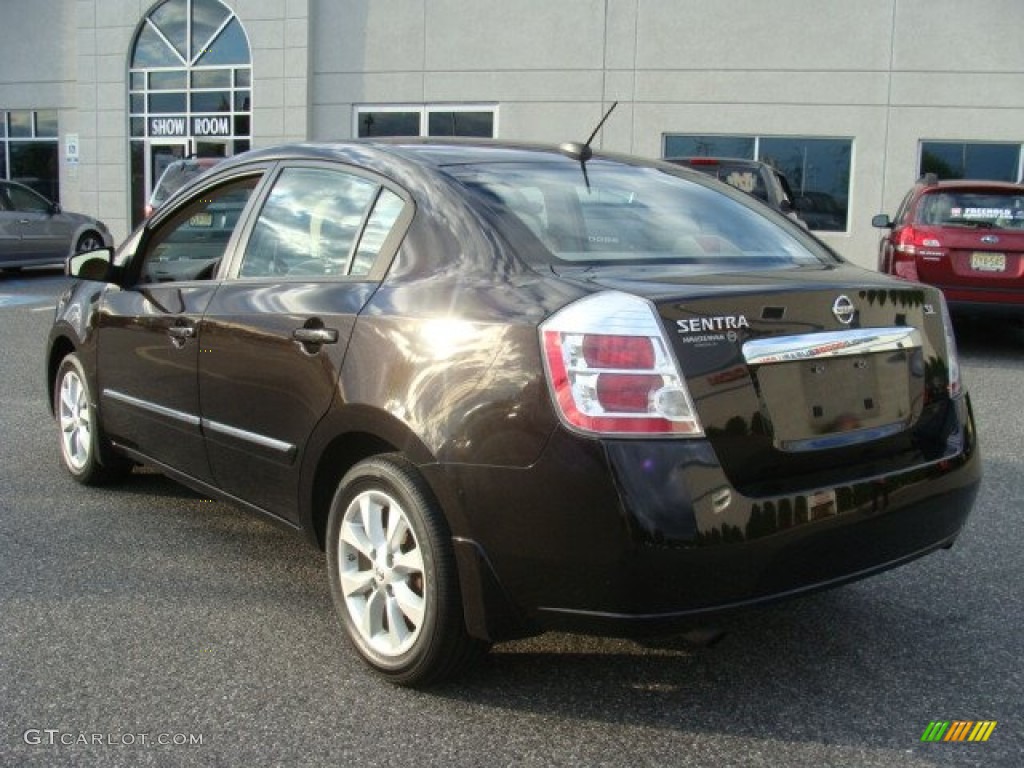 2010 Sentra 2.0 SL - Espresso Black Metallic / Beige photo #4
