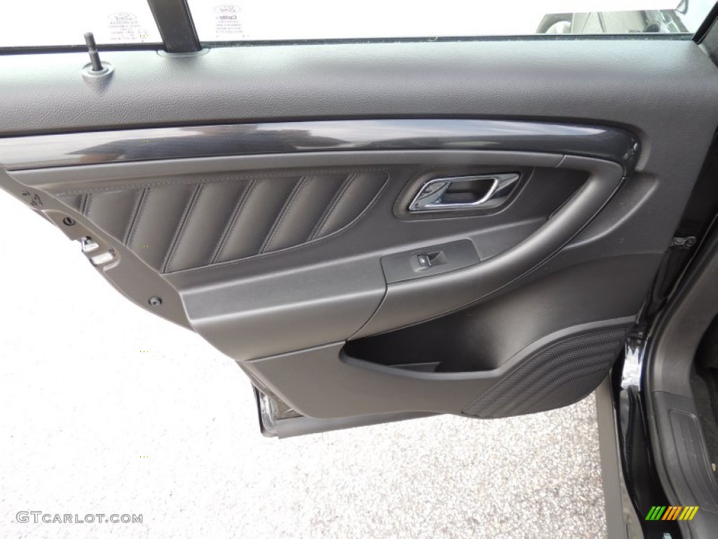 2013 Ford Taurus SHO AWD SHO Charcoal Black/Mayan Gray Miko Suede Door Panel Photo #85792867
