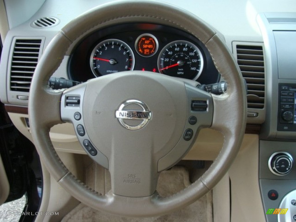 2010 Sentra 2.0 SL - Espresso Black Metallic / Beige photo #11
