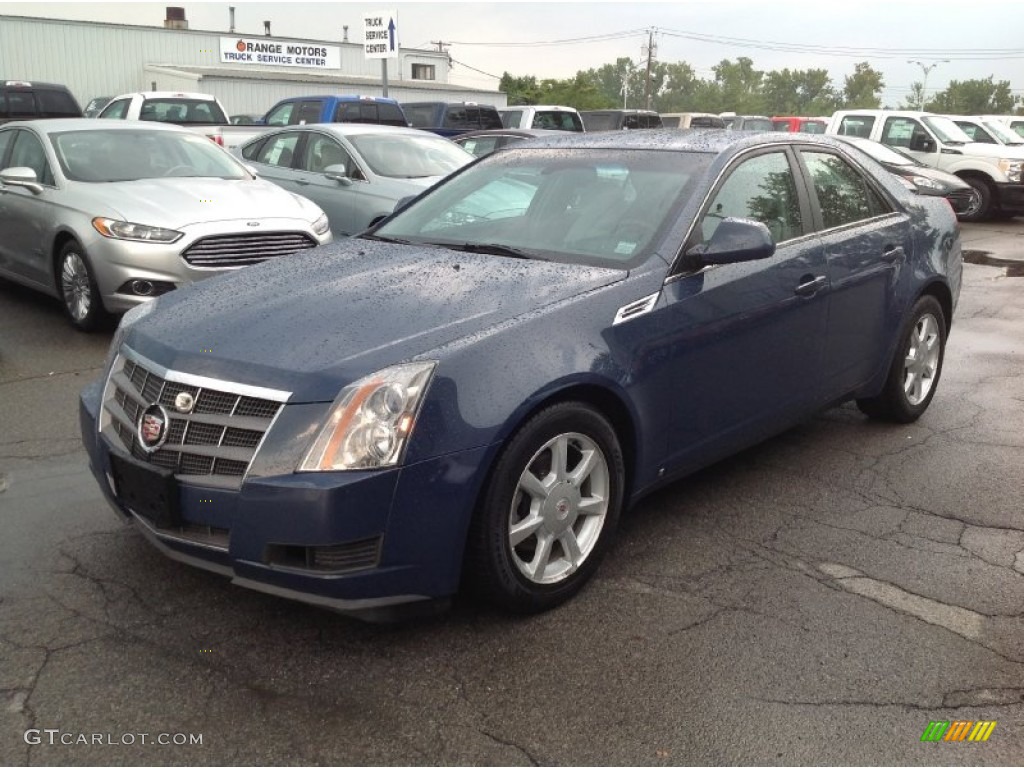 2009 CTS 4 AWD Sedan - Blue Diamond Tri-Coat / Cashmere/Cocoa photo #3