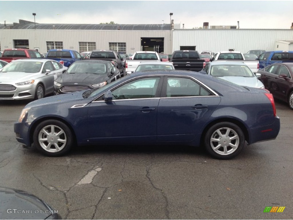 2009 CTS 4 AWD Sedan - Blue Diamond Tri-Coat / Cashmere/Cocoa photo #4