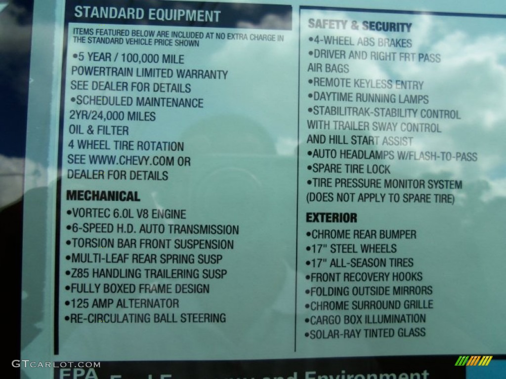 2014 Chevrolet Silverado 2500HD WT Crew Cab Dual Rear Wheel 4x4 Window Sticker Photo #85795903