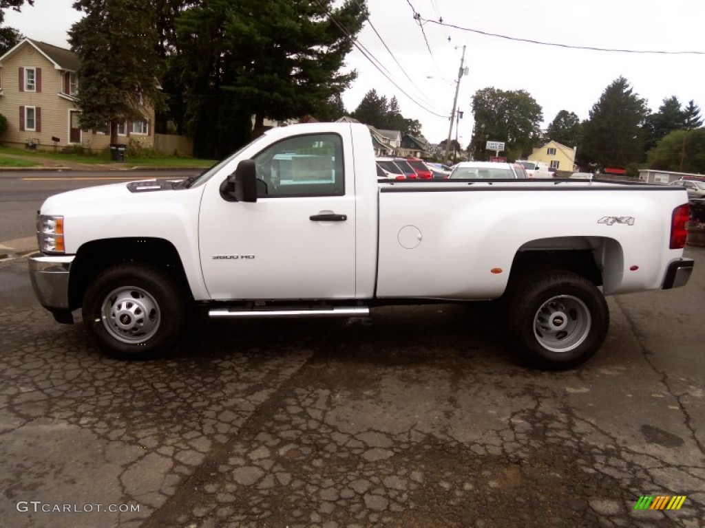 Summit White 2014 Chevrolet Silverado 3500HD WT Regular Cab Dual Rear Wheel 4x4 Exterior Photo #85797526