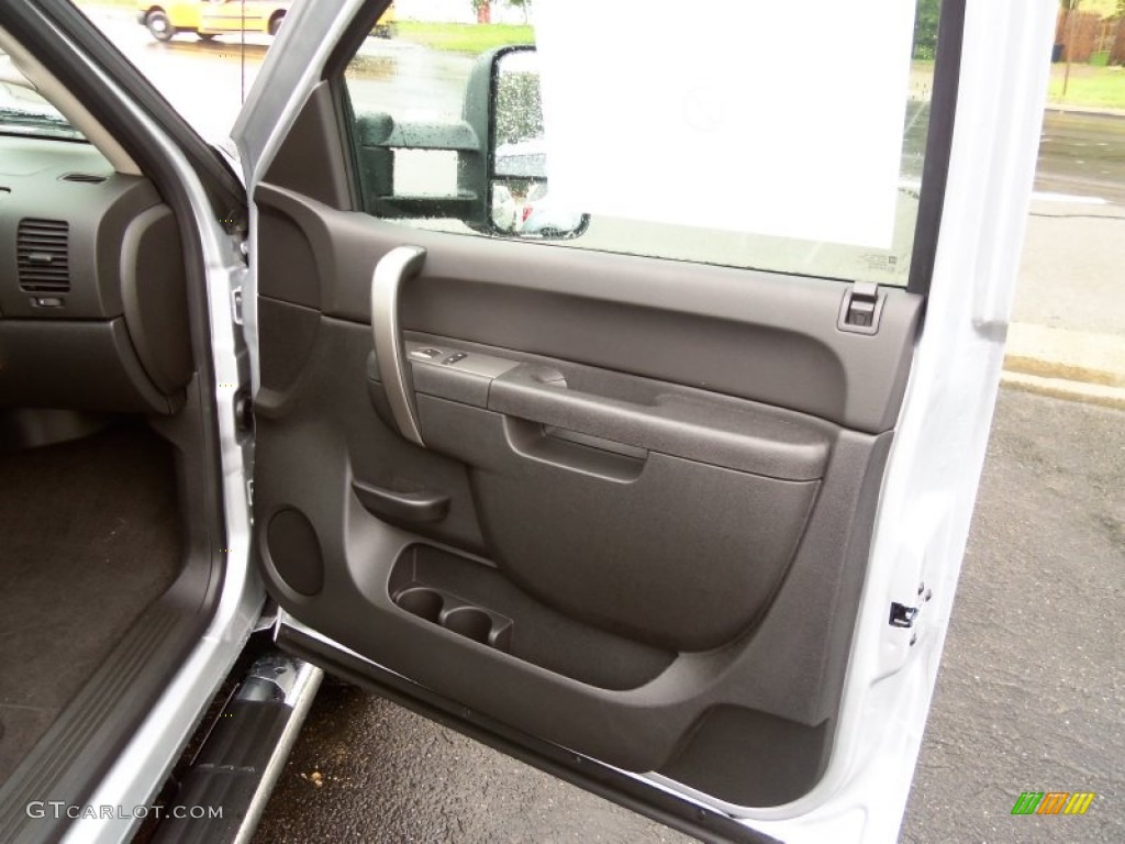 2014 Chevrolet Silverado 3500HD LT Crew Cab 4x4 Ebony Door Panel Photo #85798795