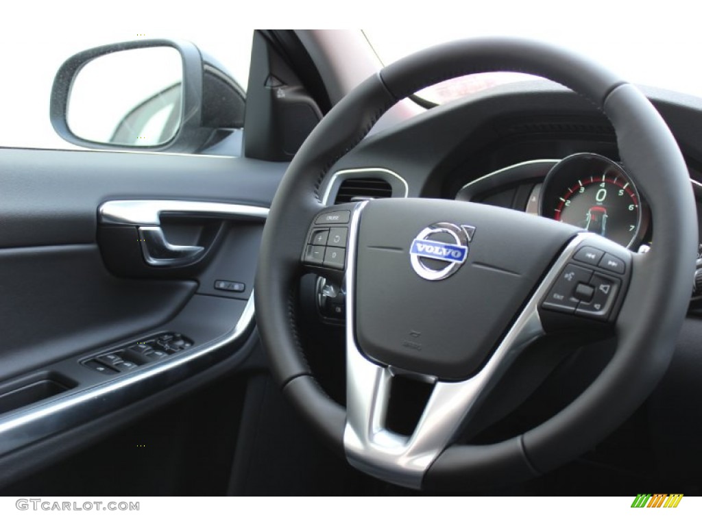 2014 Volvo S60 T5 Off Black Steering Wheel Photo #85799053