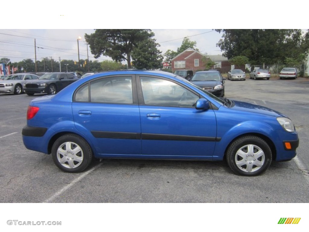 2007 Rio LX Sedan - Sapphire Blue / Beige photo #1