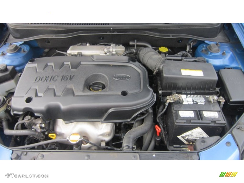2007 Rio LX Sedan - Sapphire Blue / Beige photo #11