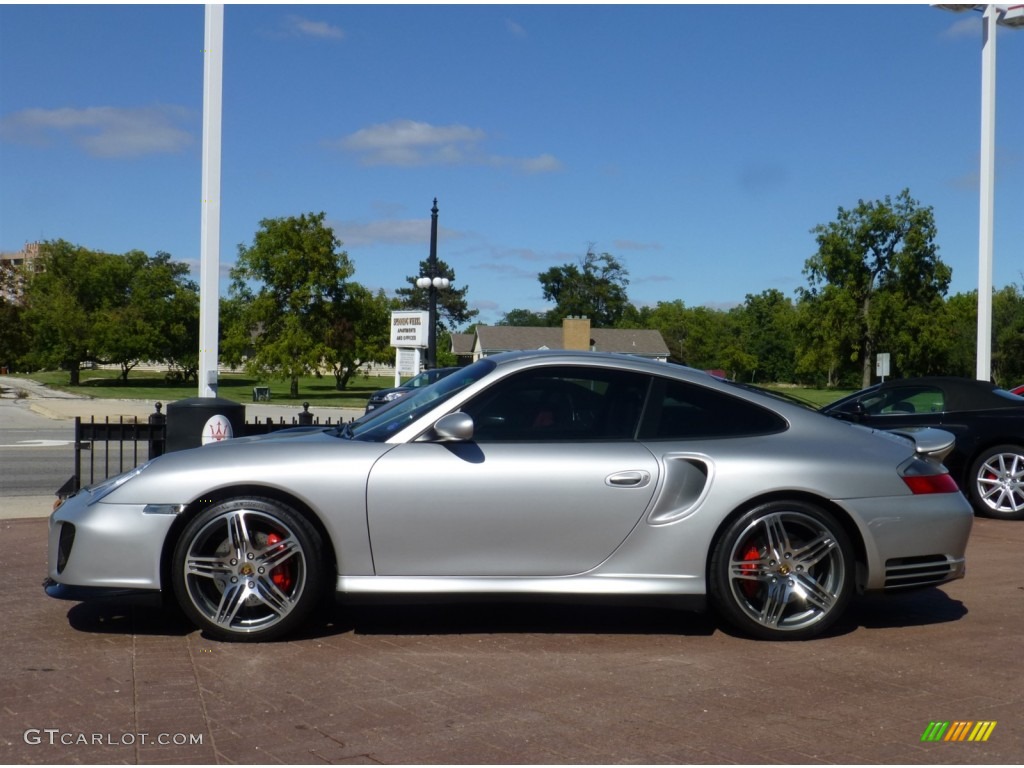 Arctic Silver Metallic 2001 Porsche 911 Turbo Coupe Exterior Photo #85799548