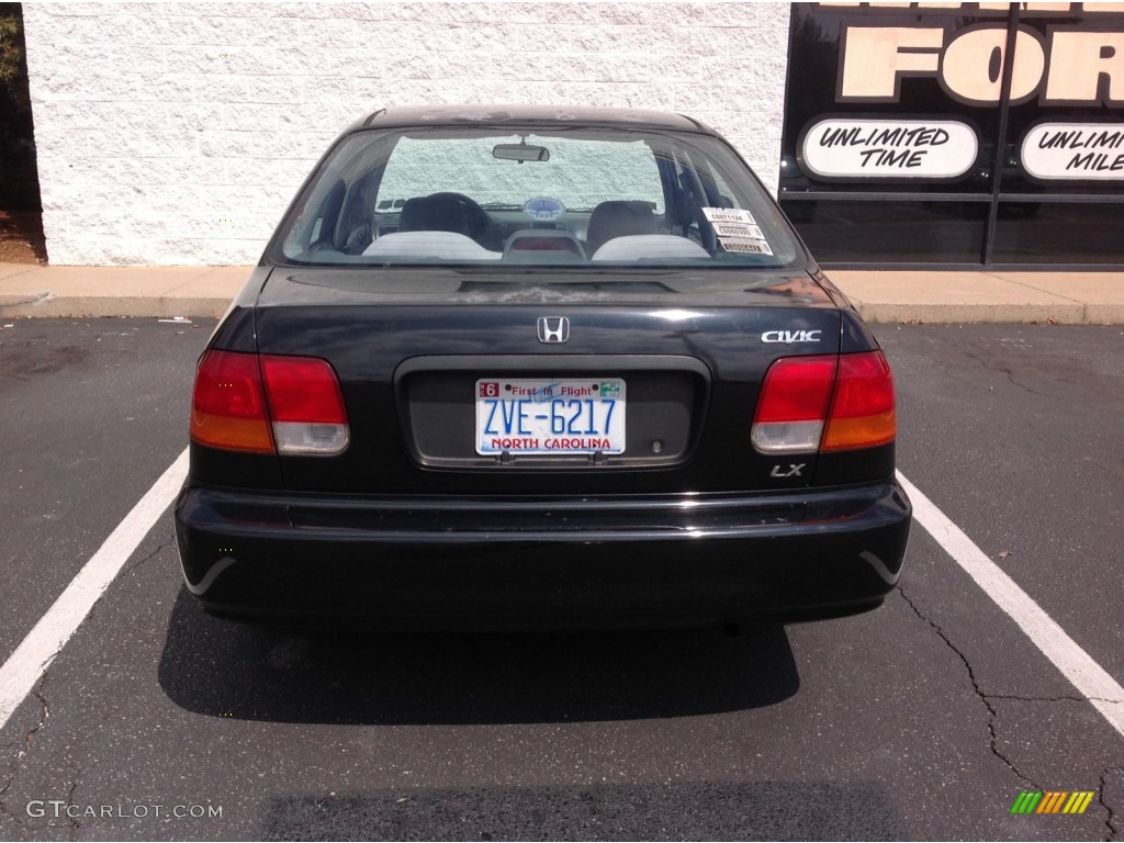 1997 Civic LX Sedan - Black Pearl Metallic / Gray photo #3