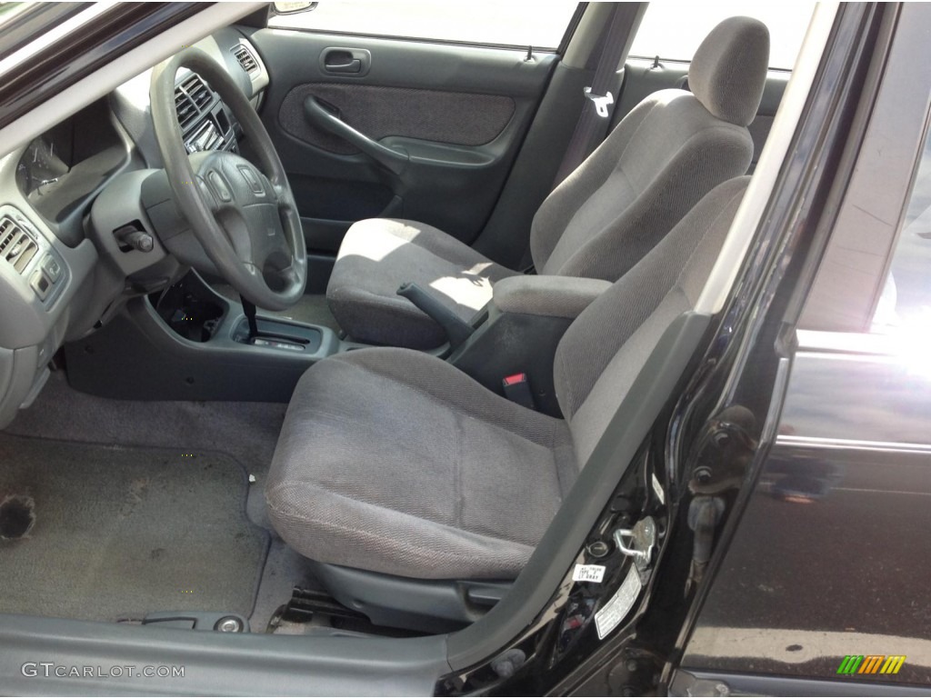 1997 Civic LX Sedan - Black Pearl Metallic / Gray photo #7