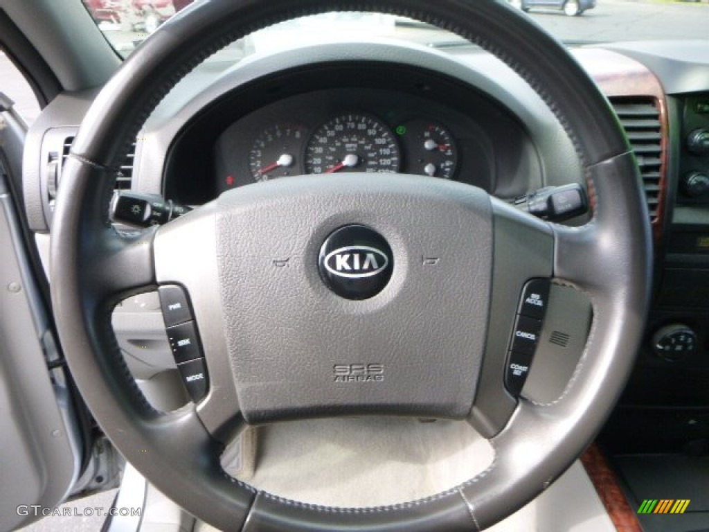 2005 Kia Sorento EX 4WD Gray Steering Wheel Photo #85800403