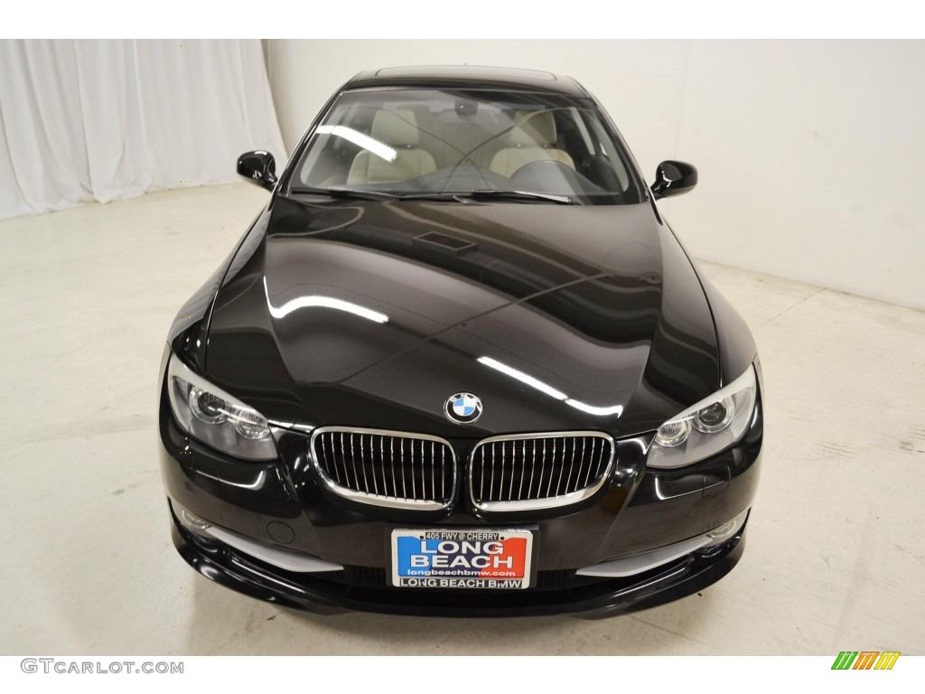 2011 3 Series 335i Coupe - Jet Black / Cream Beige photo #4