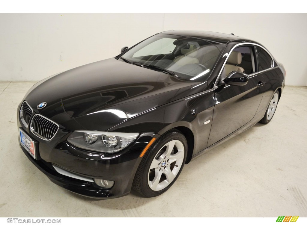 2011 3 Series 335i Coupe - Jet Black / Cream Beige photo #7