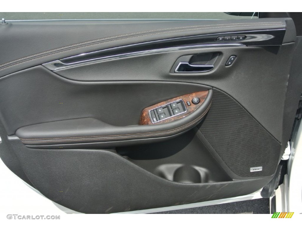 2014 Chevrolet Impala LTZ Jet Black/Mojave Door Panel Photo #85802023