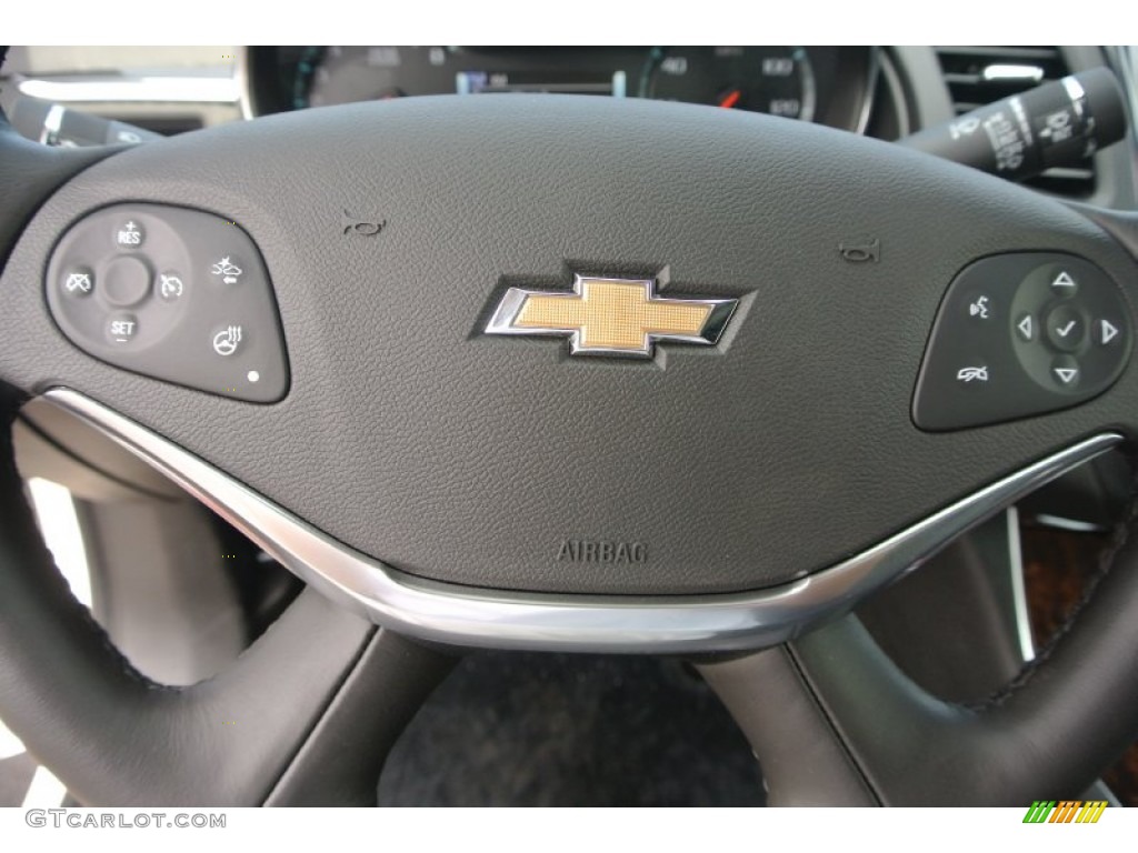 2014 Chevrolet Impala LTZ Jet Black/Mojave Steering Wheel Photo #85802074
