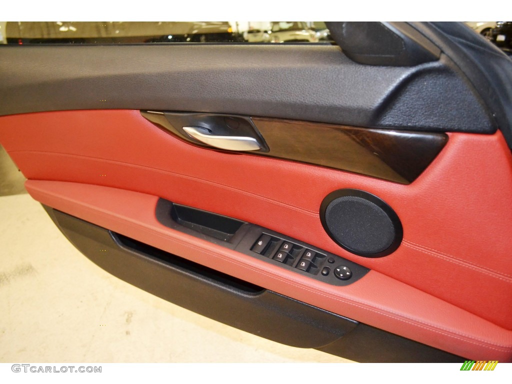 2009 Z4 sDrive30i Roadster - Jet Black / Coral Red Kansas Leather photo #23