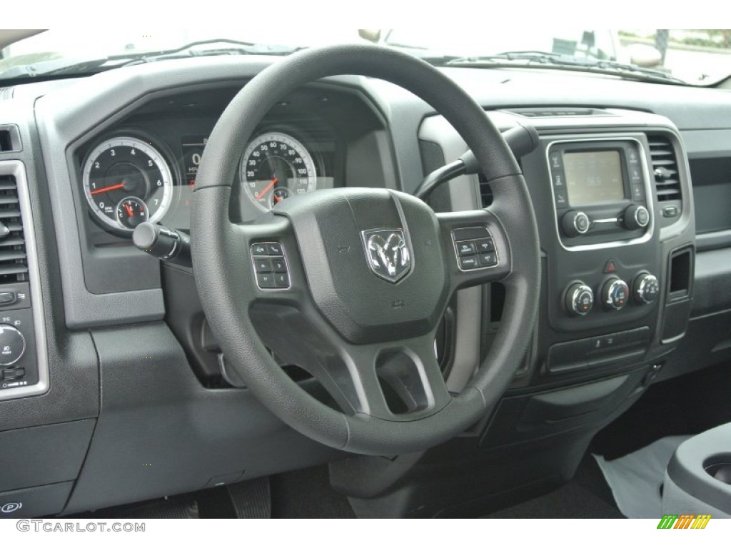 2014 Ram 1500 Express Regular Cab Black/Diesel Gray Steering Wheel Photo #85808086