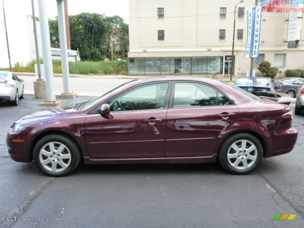 2006 MAZDA6 i Sport Sedan - Dark Cherry Metallic / Black photo #2