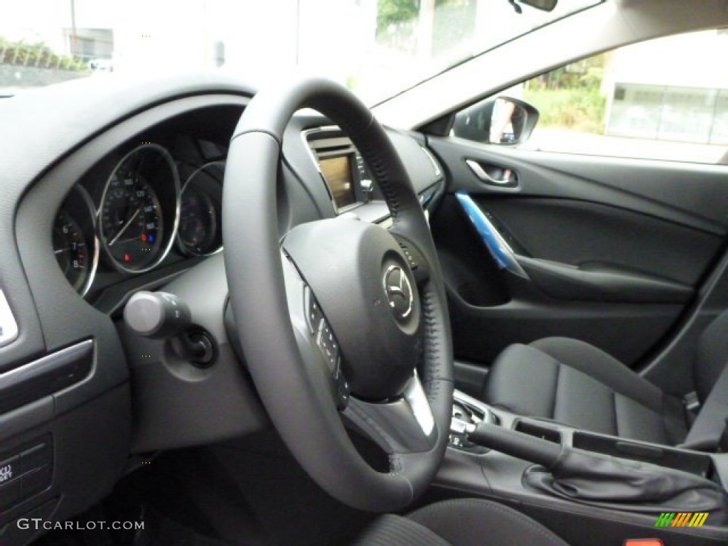 2014 Mazda MAZDA6 Sport Black Steering Wheel Photo #85810046