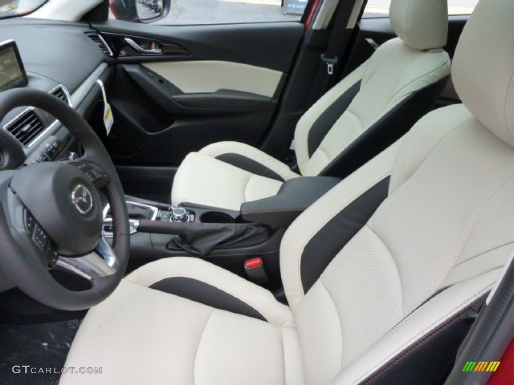 Almond Leather Interior 2014 Mazda MAZDA3 s Grand Touring 5 Door Photo #85810384