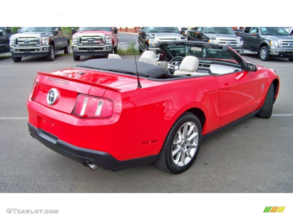 2011 Mustang V6 Premium Convertible - Race Red / Stone photo #5