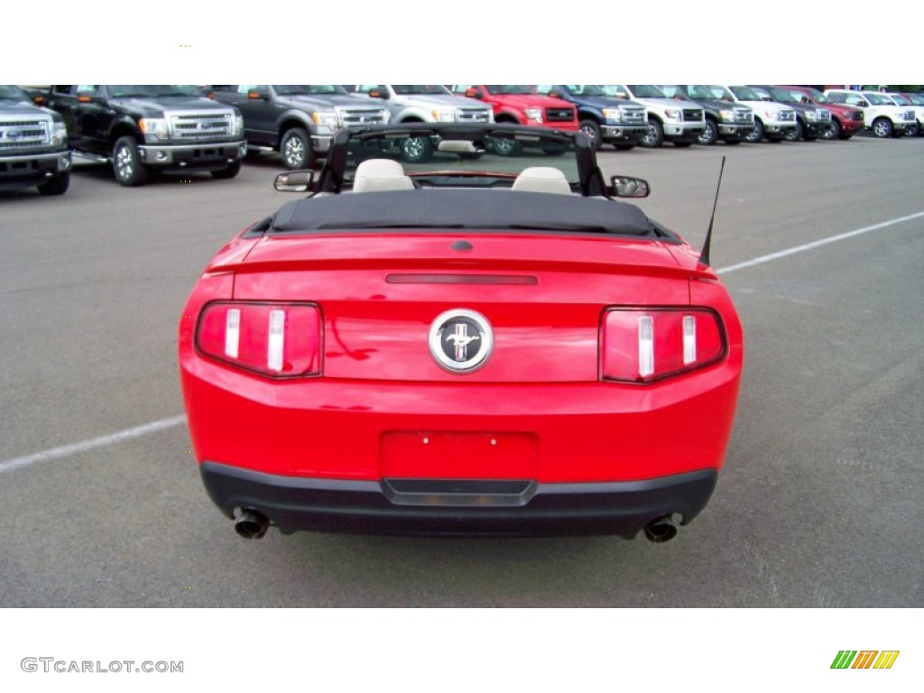 2011 Mustang V6 Premium Convertible - Race Red / Stone photo #6