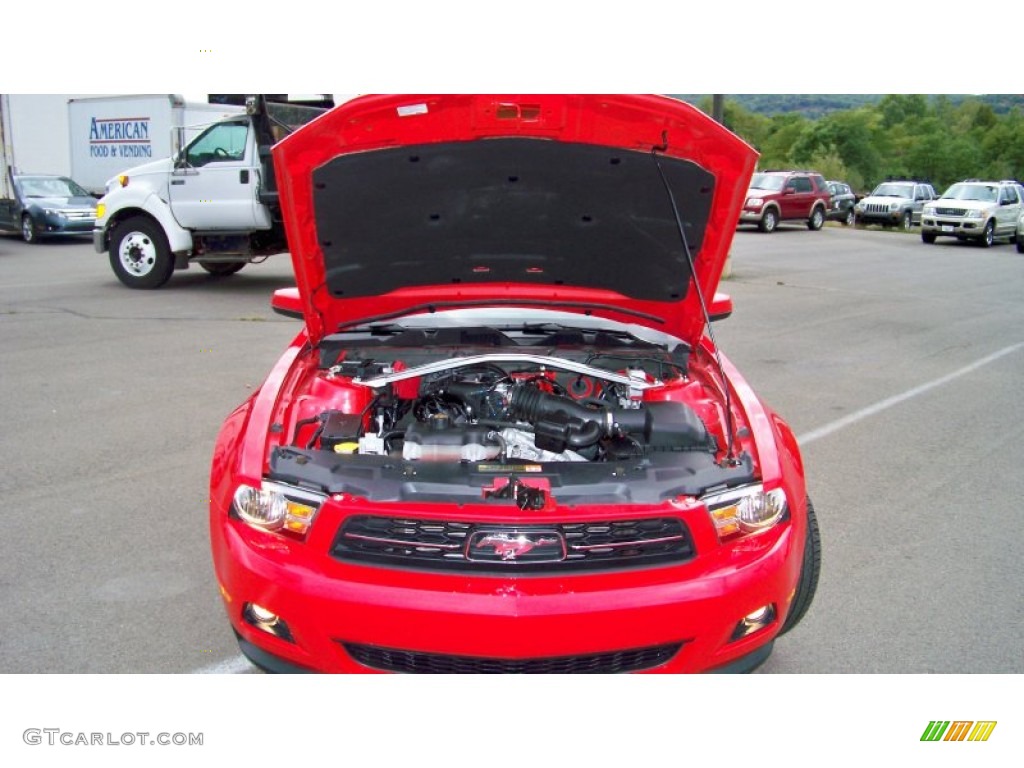 2011 Mustang V6 Premium Convertible - Race Red / Stone photo #17