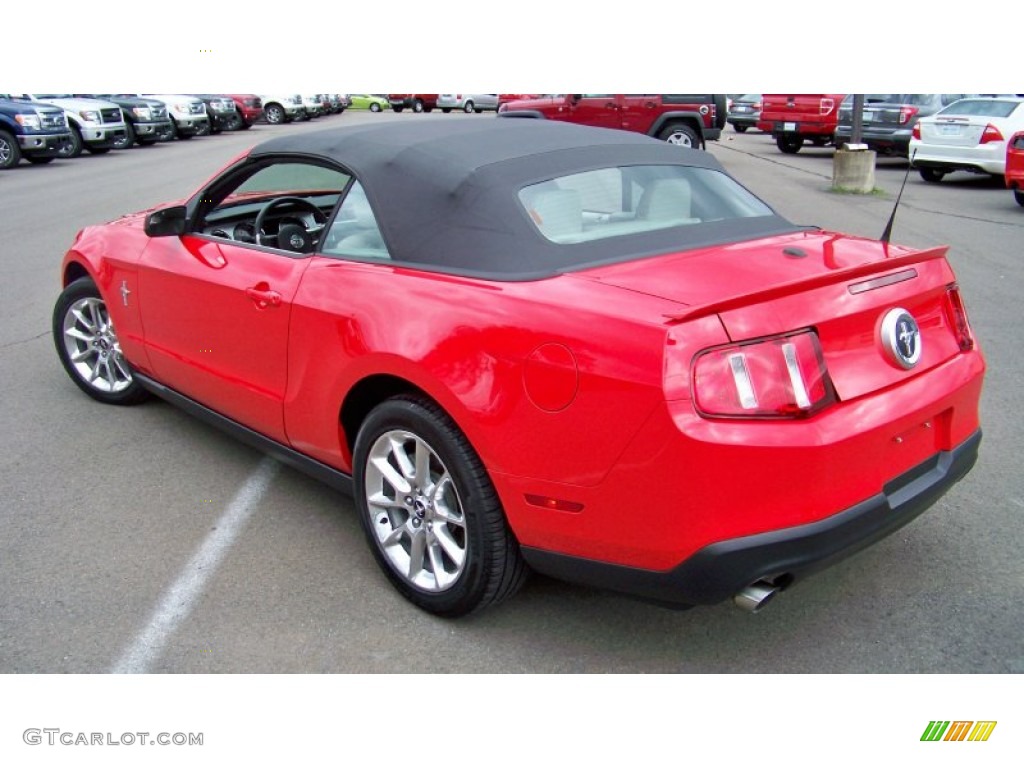 2011 Mustang V6 Premium Convertible - Race Red / Stone photo #20