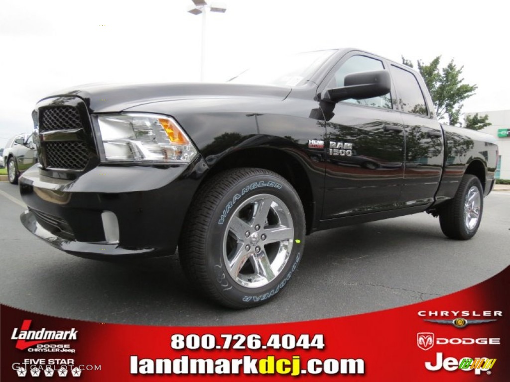 2014 1500 Express Quad Cab - Black / Black/Diesel Gray photo #1