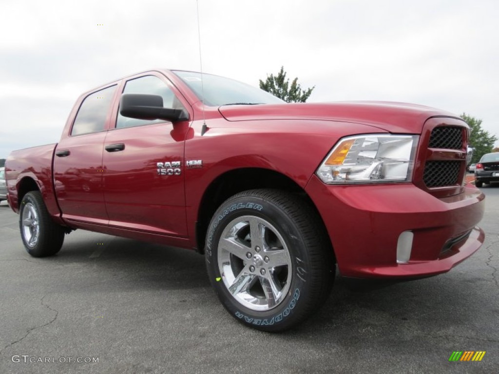 2014 1500 Express Crew Cab - Deep Cherry Red Crystal Pearl / Black/Diesel Gray photo #4