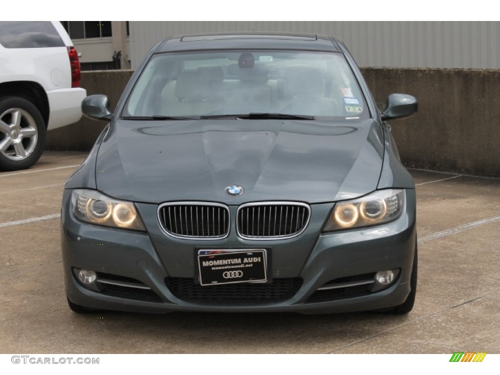 2010 3 Series 335i Sedan - Tasman Green Metallic / Beige photo #2