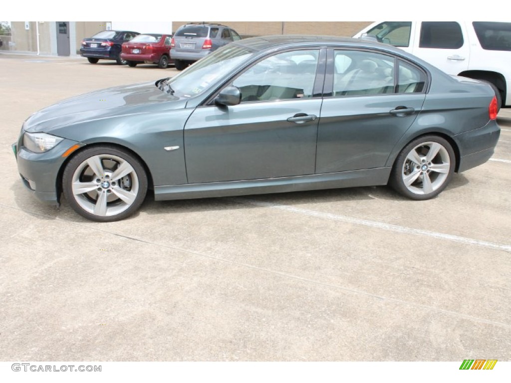 2010 3 Series 335i Sedan - Tasman Green Metallic / Beige photo #5
