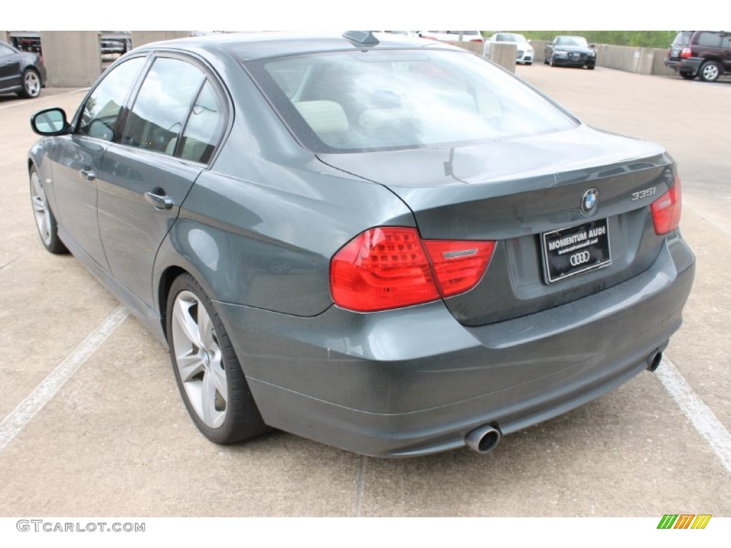 2010 3 Series 335i Sedan - Tasman Green Metallic / Beige photo #6