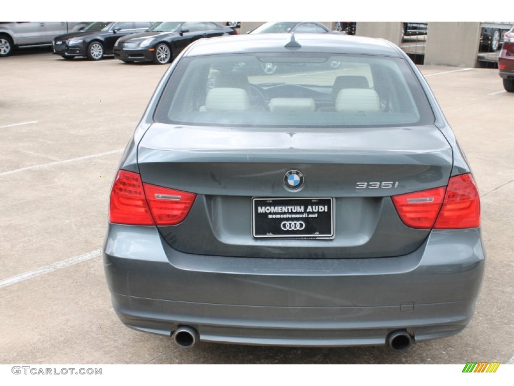 2010 3 Series 335i Sedan - Tasman Green Metallic / Beige photo #7