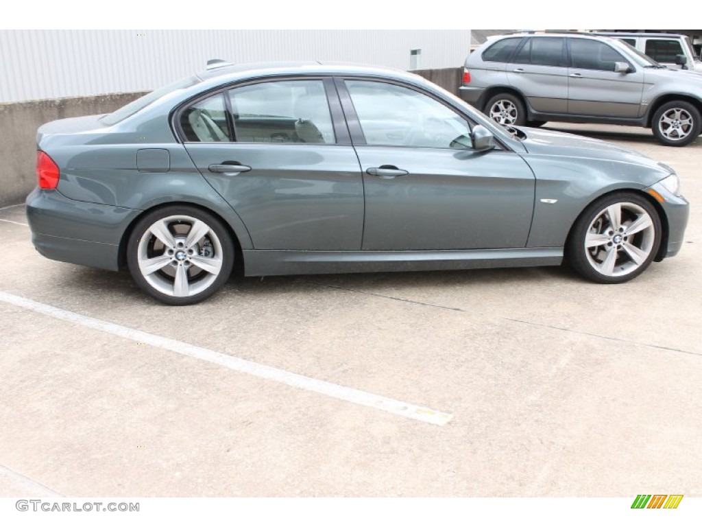 2010 3 Series 335i Sedan - Tasman Green Metallic / Beige photo #9