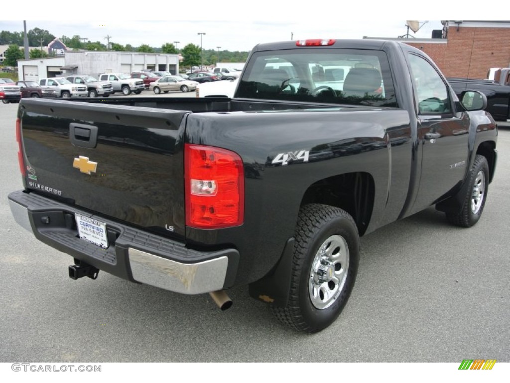 2012 Silverado 1500 LS Regular Cab 4x4 - Black / Dark Titanium photo #4