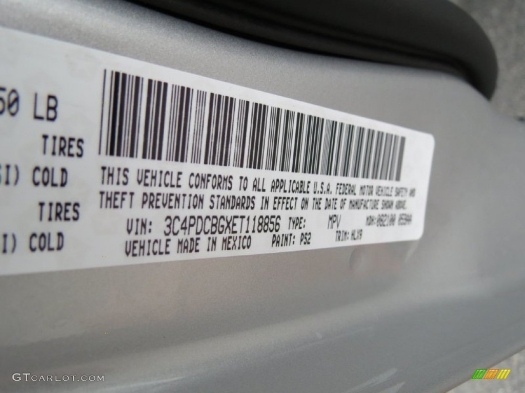 2014 Journey Color Code PS2 for Bright Silver Metallic Photo #85814545