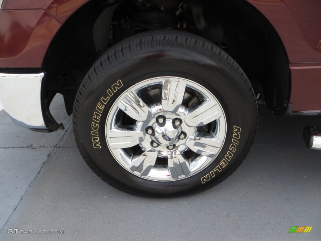 2010 F150 XLT SuperCrew - Royal Red Metallic / Medium Stone photo #11