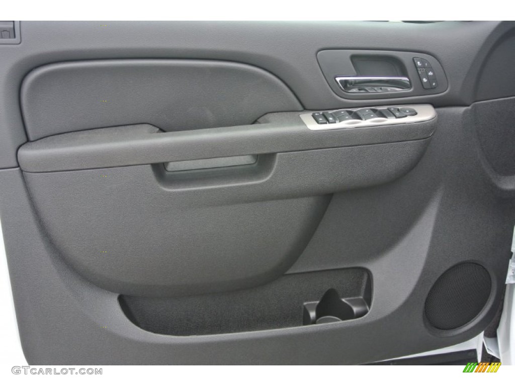 2014 Chevrolet Silverado 3500HD LTZ Crew Cab 4x4 Ebony Door Panel Photo #85815211