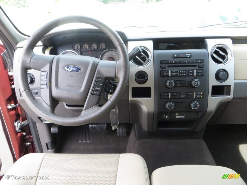 2010 F150 XLT SuperCrew - Royal Red Metallic / Medium Stone photo #32