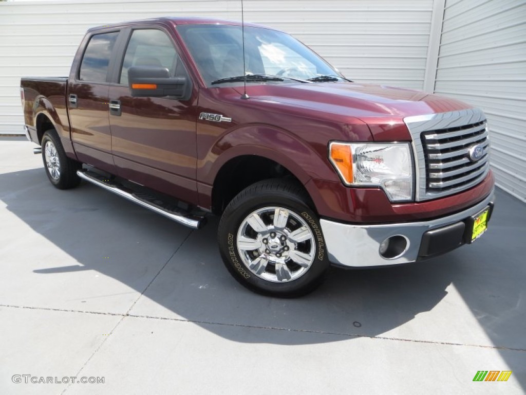 2010 F150 XLT SuperCrew - Royal Red Metallic / Medium Stone photo #41