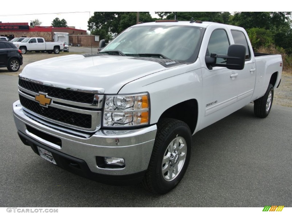 Summit White 2014 Chevrolet Silverado 3500HD LTZ Crew Cab 4x4 Exterior Photo #85816177