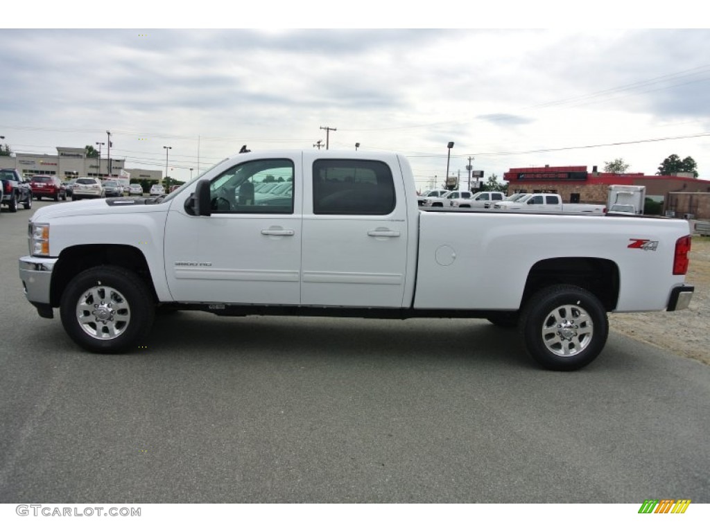 Summit White 2014 Chevrolet Silverado 3500HD LTZ Crew Cab 4x4 Exterior Photo #85816198