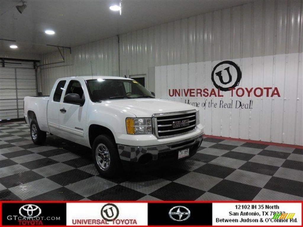 2012 Sierra 1500 SL Extended Cab - Summit White / Dark Titanium photo #1