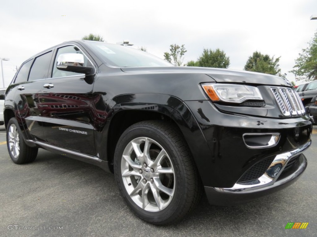 Brilliant Black Crystal Pearl 2014 Jeep Grand Cherokee Summit Exterior Photo #85817317