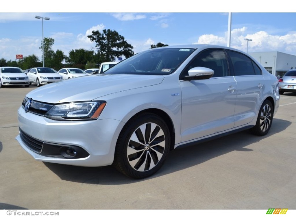 2013 Jetta Hybrid SEL Premium - Frost Silver Metallic / Titan Black photo #1